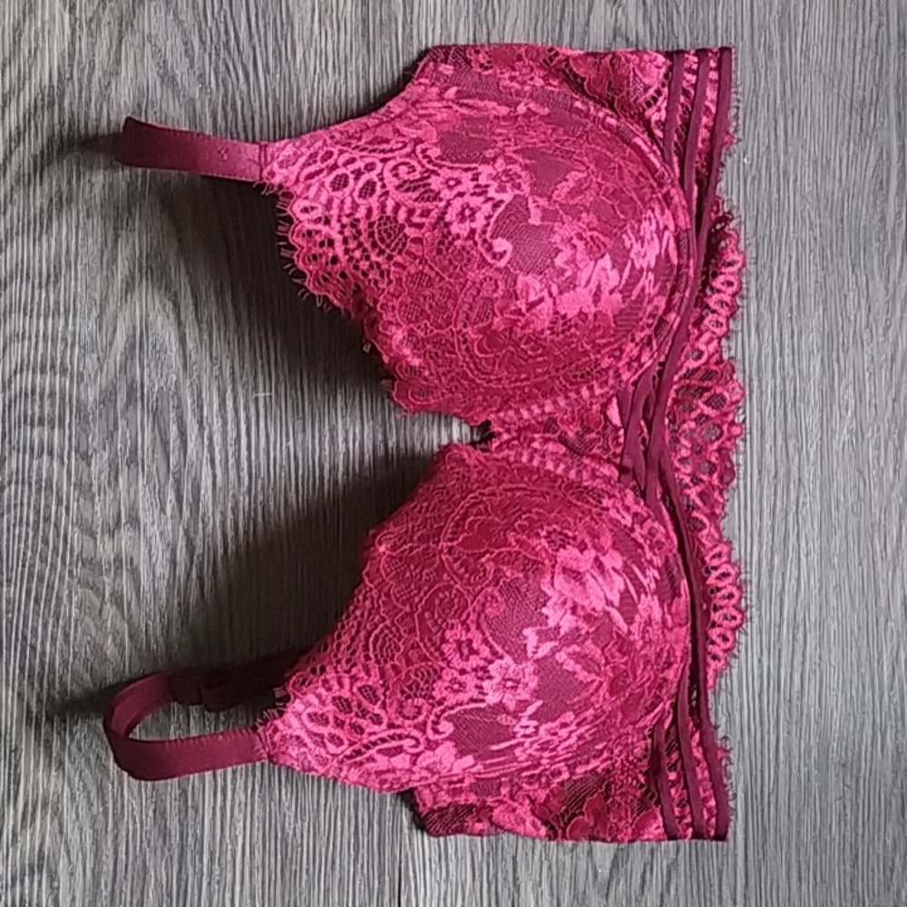 La Senza Burgundy Lace Bra